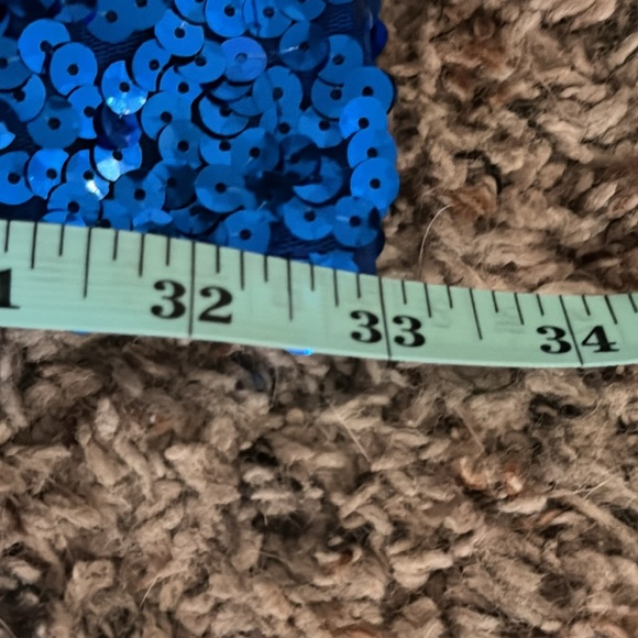 NWT GORGEOUS Blue Sequin Cocktail Dress - XL - Picture 8 of 8